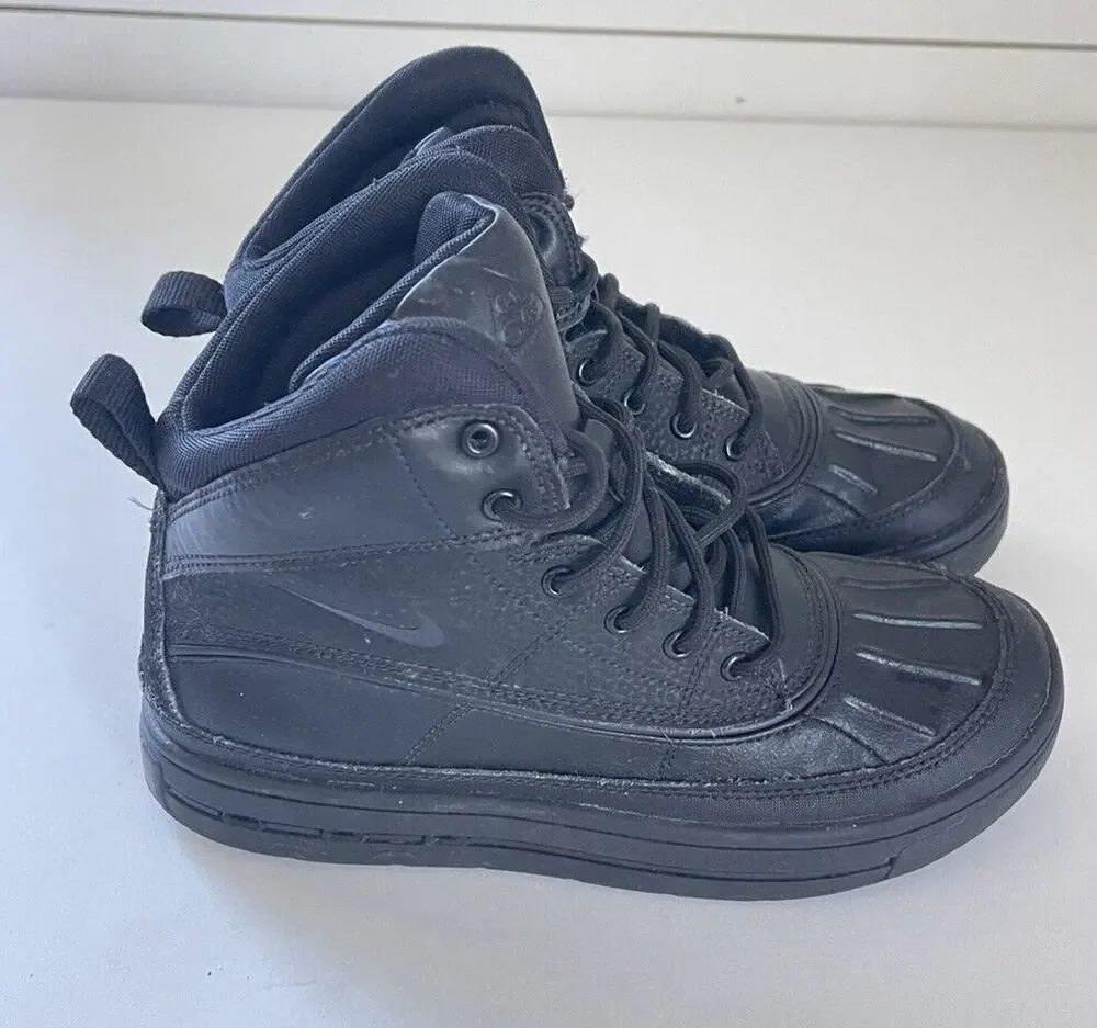 Nike Woodside 2 High Top Boots Sneakers Shoes Youth Size 4.5Y Black 524873-004